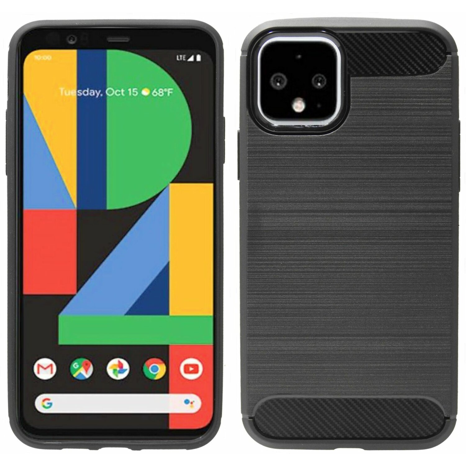 COFI Carbon-Look Google, XL, Schwarz Bumper, Pixel 4 Case