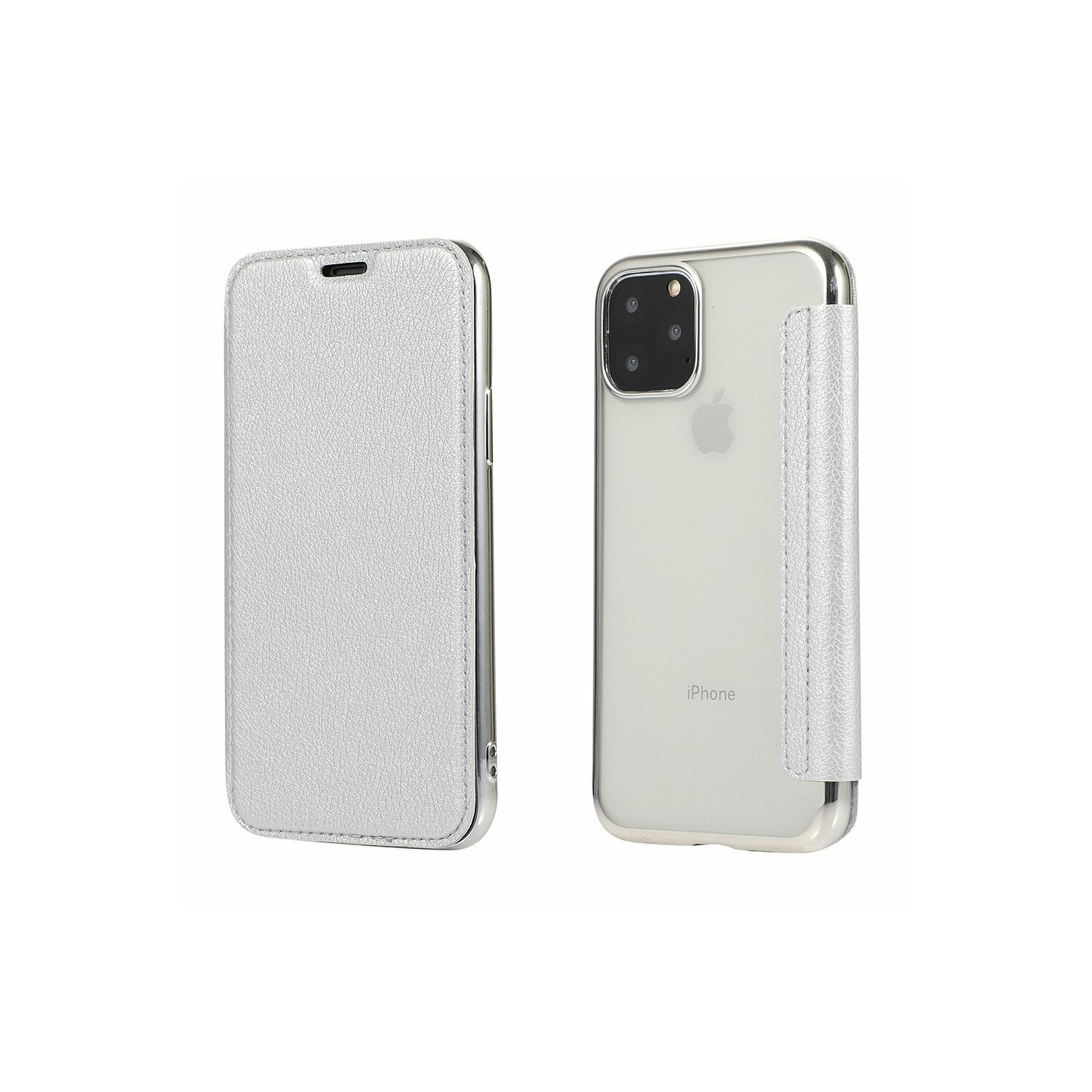 COFI Electro Apple, Case, 11, Silber Bookcover, iPhone