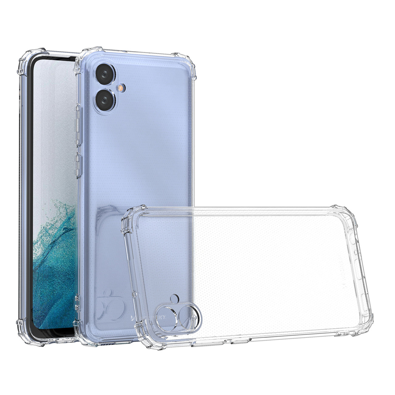 COFI Anti Shock Armored Case transparent, kompatibel Hülle Samsung, mit Galaxy Backcover, A04e, Transparent Kantenschutz A04e Galaxy Samsung