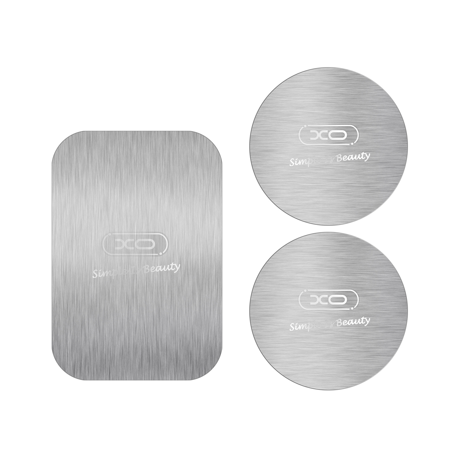 mit XO Aufkleberset 3x Silberplatten Magnethalter Silber kompatibel Y2 Magnetplatten, XO Handy-Halterungen