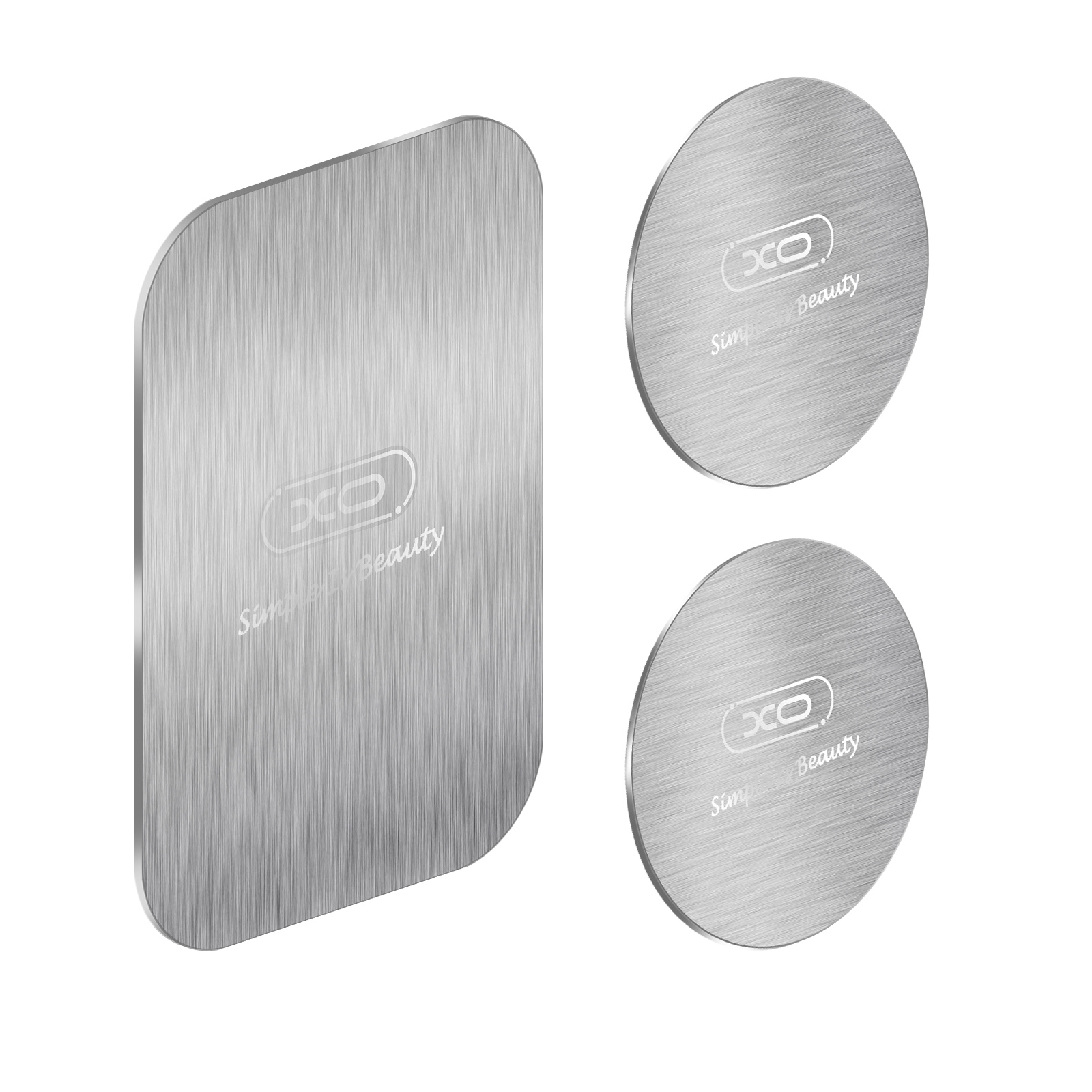 mit XO Aufkleberset 3x Silberplatten Magnethalter Silber kompatibel Y2 Magnetplatten, XO Handy-Halterungen
