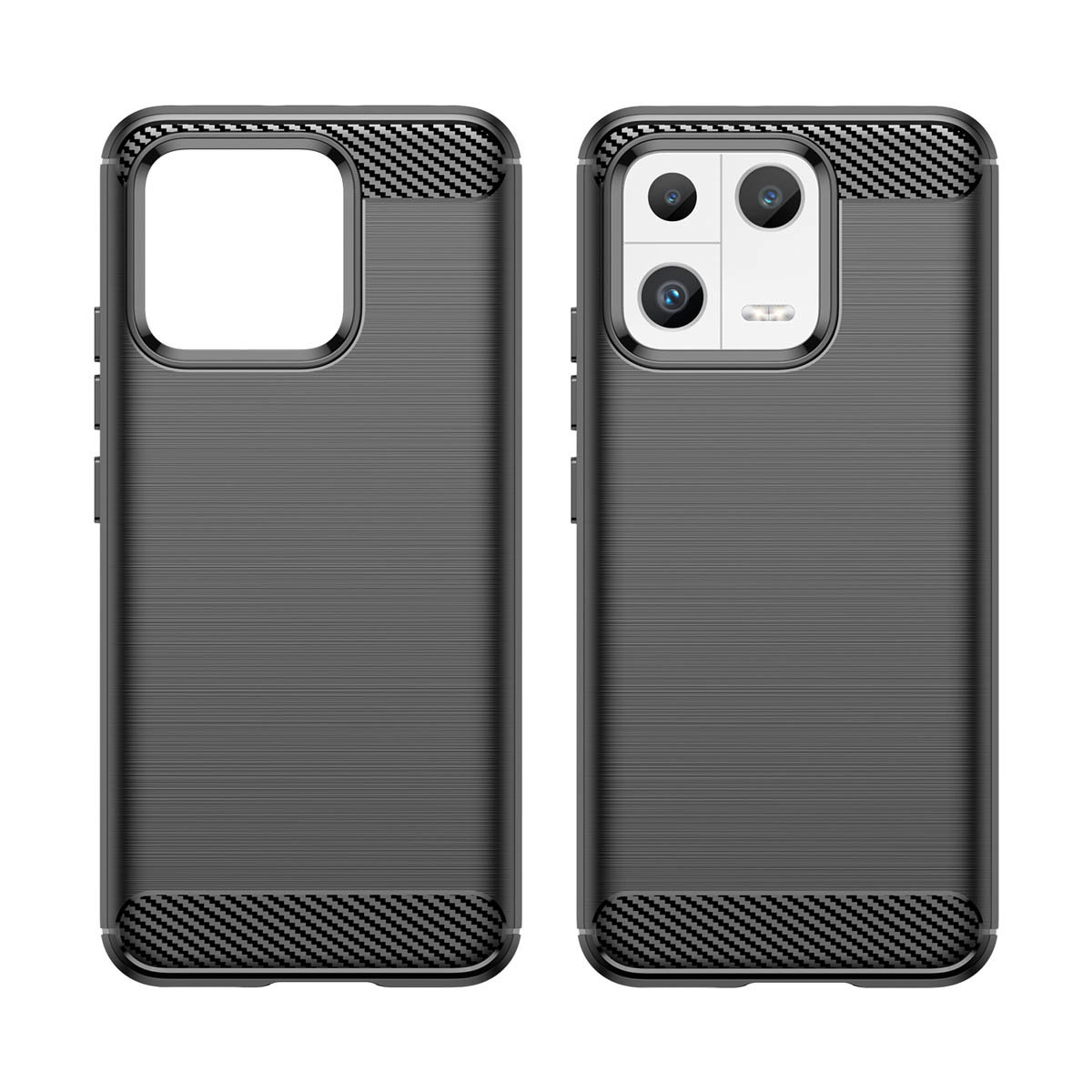 Hülle Carbon schwarz, Hülle Pro, flexible 13T COFI kompatibel Case mit Silikon Carbon Xiaomi, Backcover, Xiaomi Schwarz 13