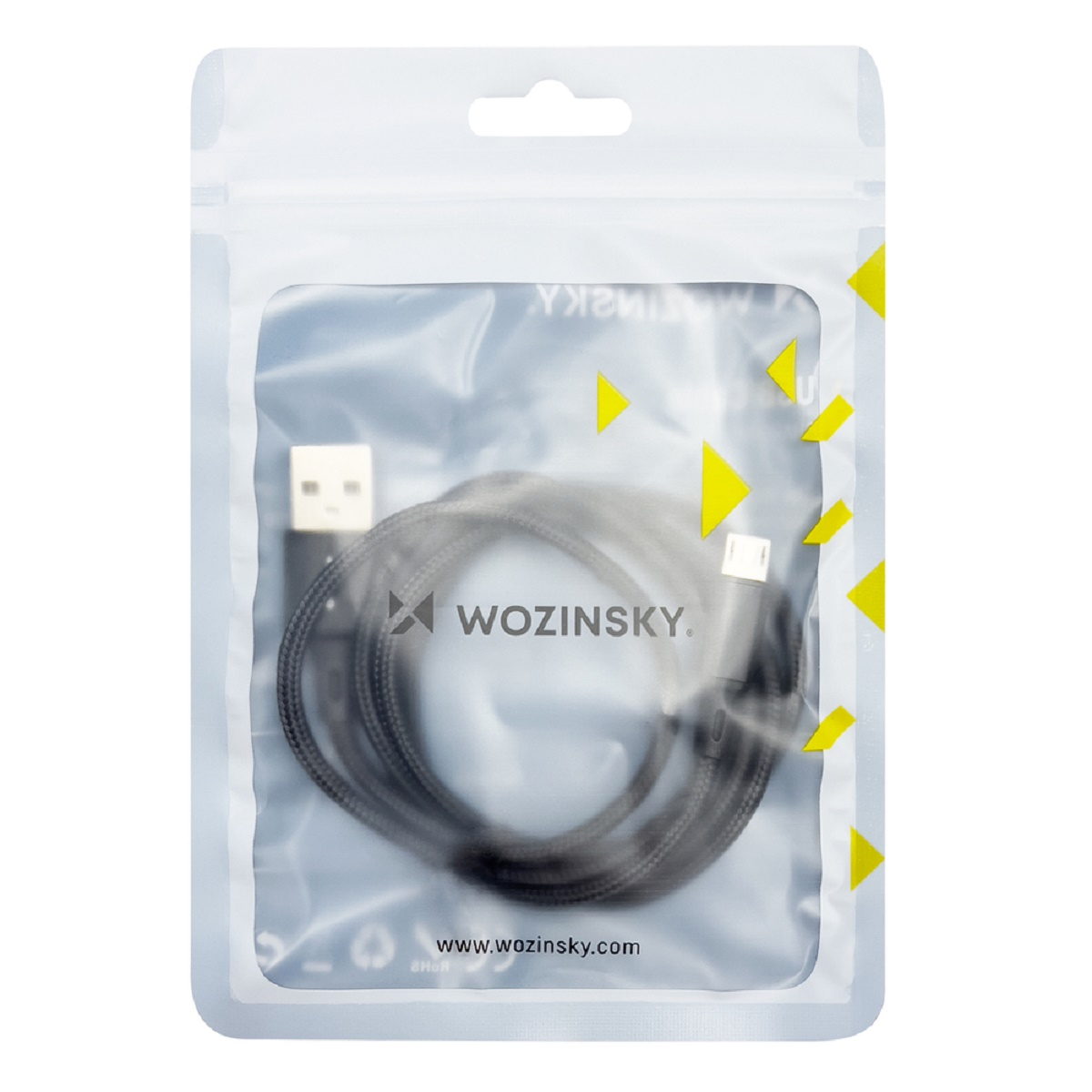 WOZINSKY Wozinsky Ladekabel Schwarz - Ladekabel, USB MicroUSB Schnellladekabel 1m, Kabel Schwarz 2.4A