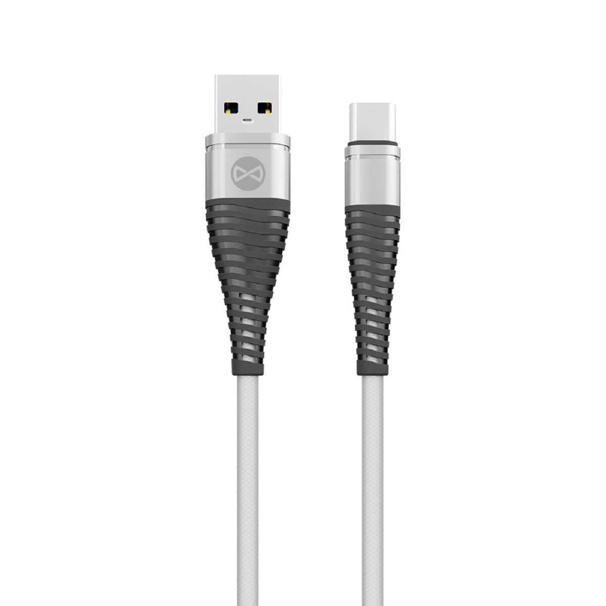 1m USB Smartphone FOREVER - Weiß Weiß, USB-C Datenkabel Ladekabel, 2A FOREVER Sync/Ladekabel Shark Kabel