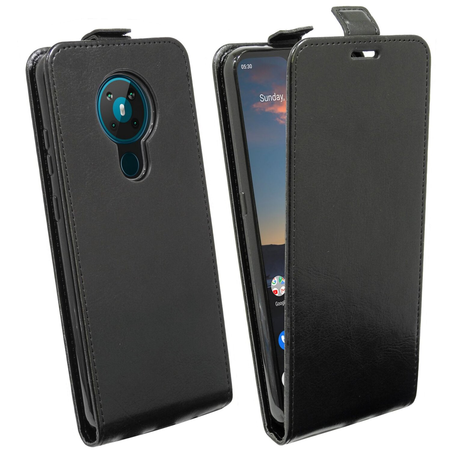 COFI Case, Flip Cover, Nokia, Schwarz 5.3
