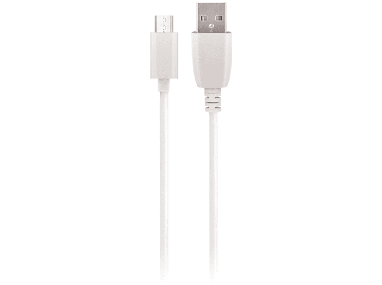 MAXLIFE Maxlife 2m Ladekabel Weiß, Ladekabel, Handy-Ladekabel microUSB 2A - USB Datenkabel Weiß Schnellladekabel