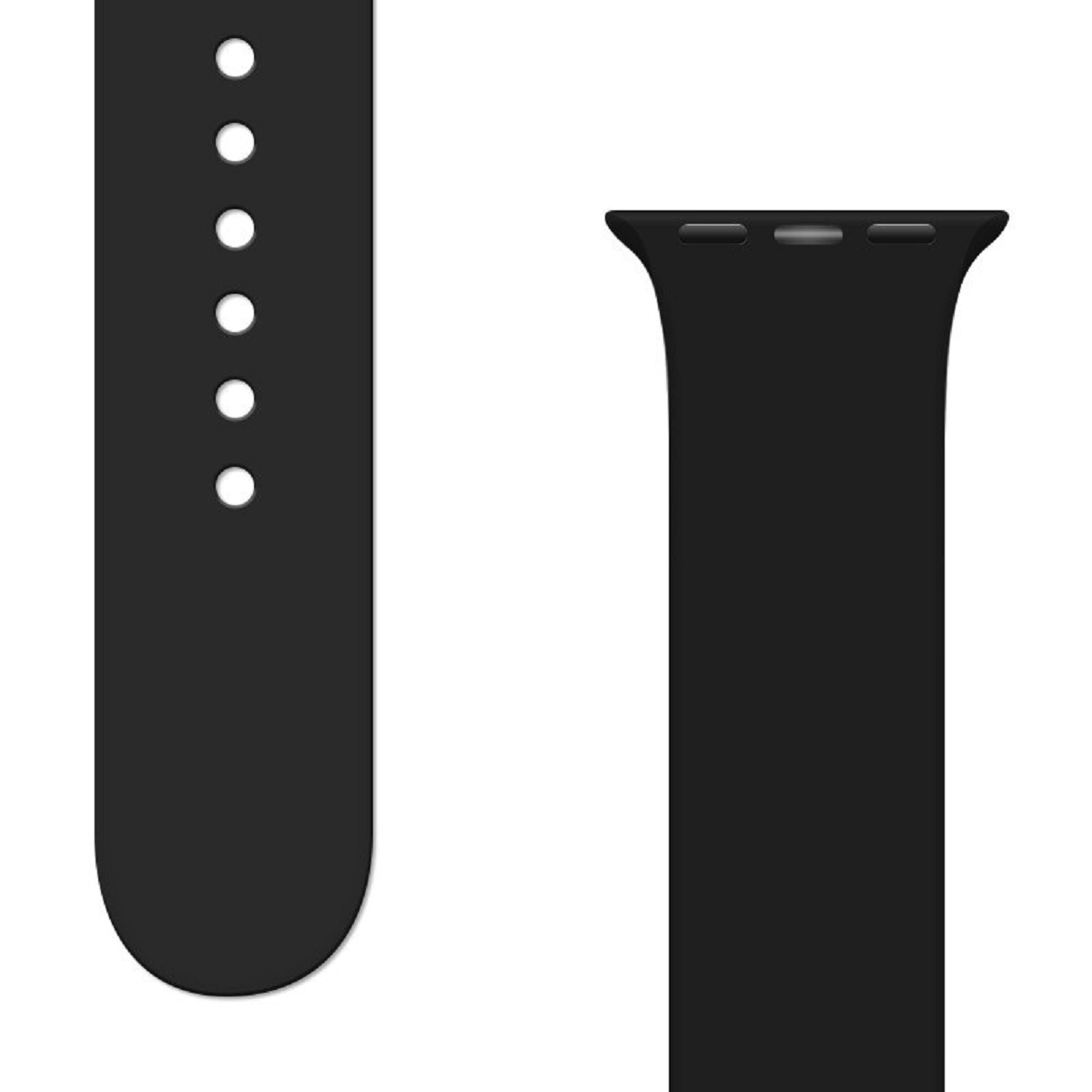 Silikonarmband APS Schwarz / SE Apple, Watch, (41/40 38mm) Uhrenarmband COFI Silikon Schwarz, / Armband Uhrenarmband Smartband, Watch