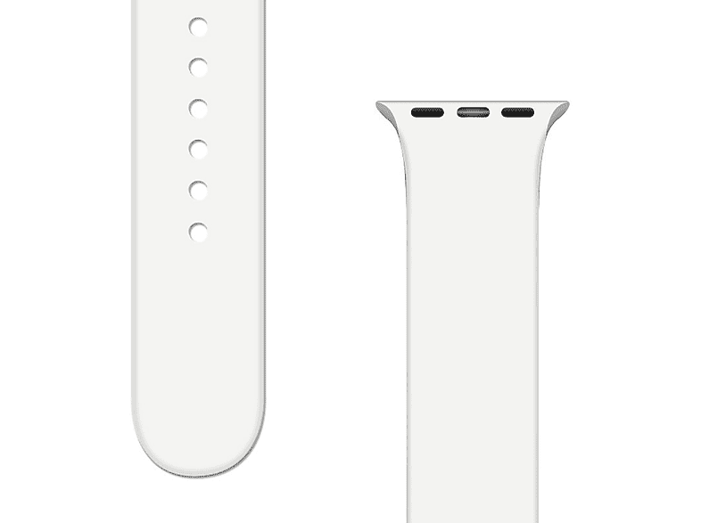 COFI Silikonarmband APS Silikon Weiß, Weiß Uhrenarmband Apple, Armband Smartband, (41/40 Watch, 38mm) Uhrenarmband SE / / Watch