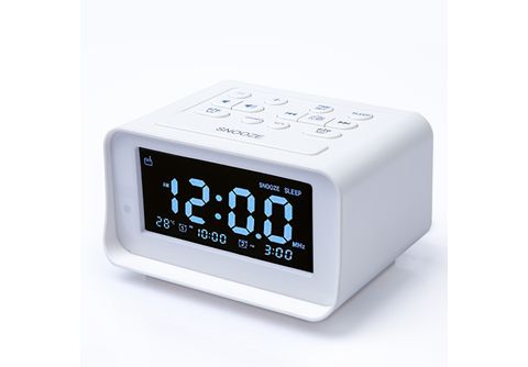Despertador - Radio despertador digital LED con puerto de carga USB  BYTELIKE, blanco