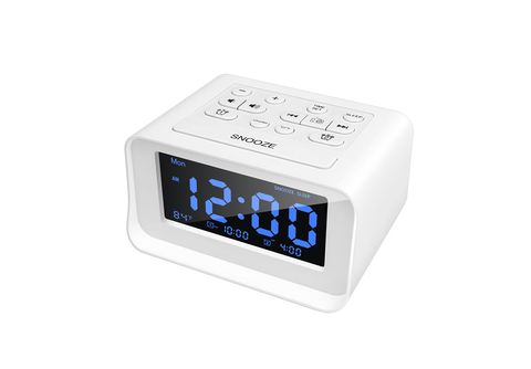 Despertador - Radio despertador digital LED con puerto de carga USB  BYTELIKE, blanco