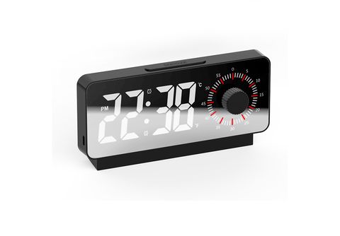 Despertador - Reloj Despertador Espejo LED Transparente Doble Pantalla  Luminosa Reloj Despertador Silencioso SYNTEK, Blanco
