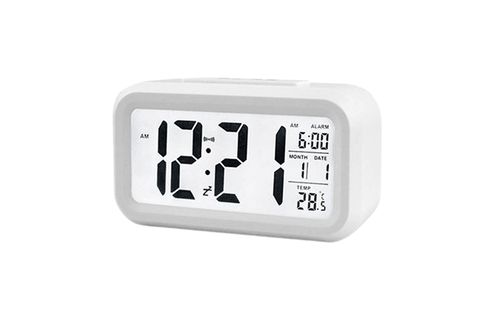 Reloj despertador digital Blanco- Mercantil Eléctrico