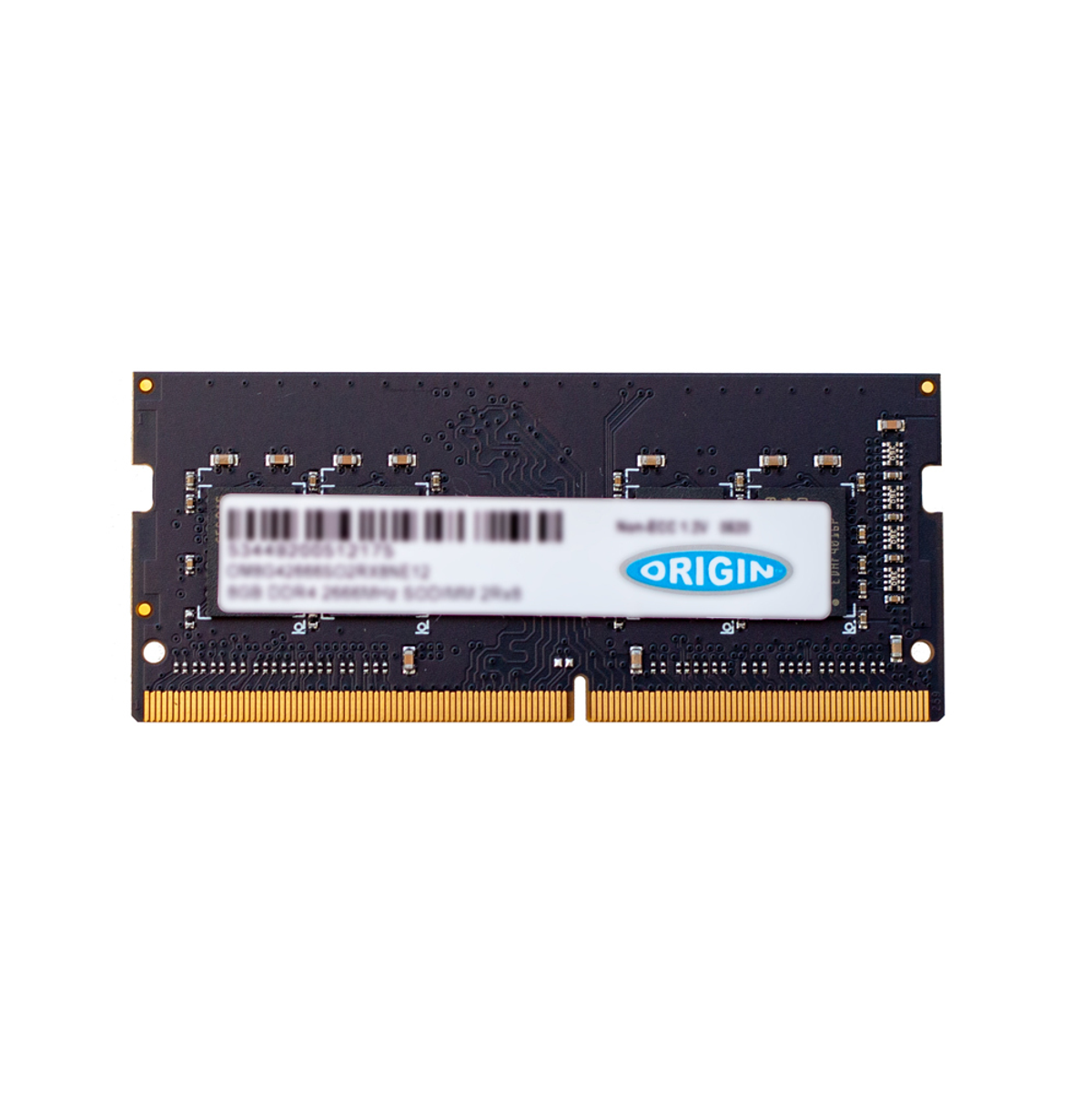 Modulo RAM nero con etichetta bianca e logo 'ORIGIN'.