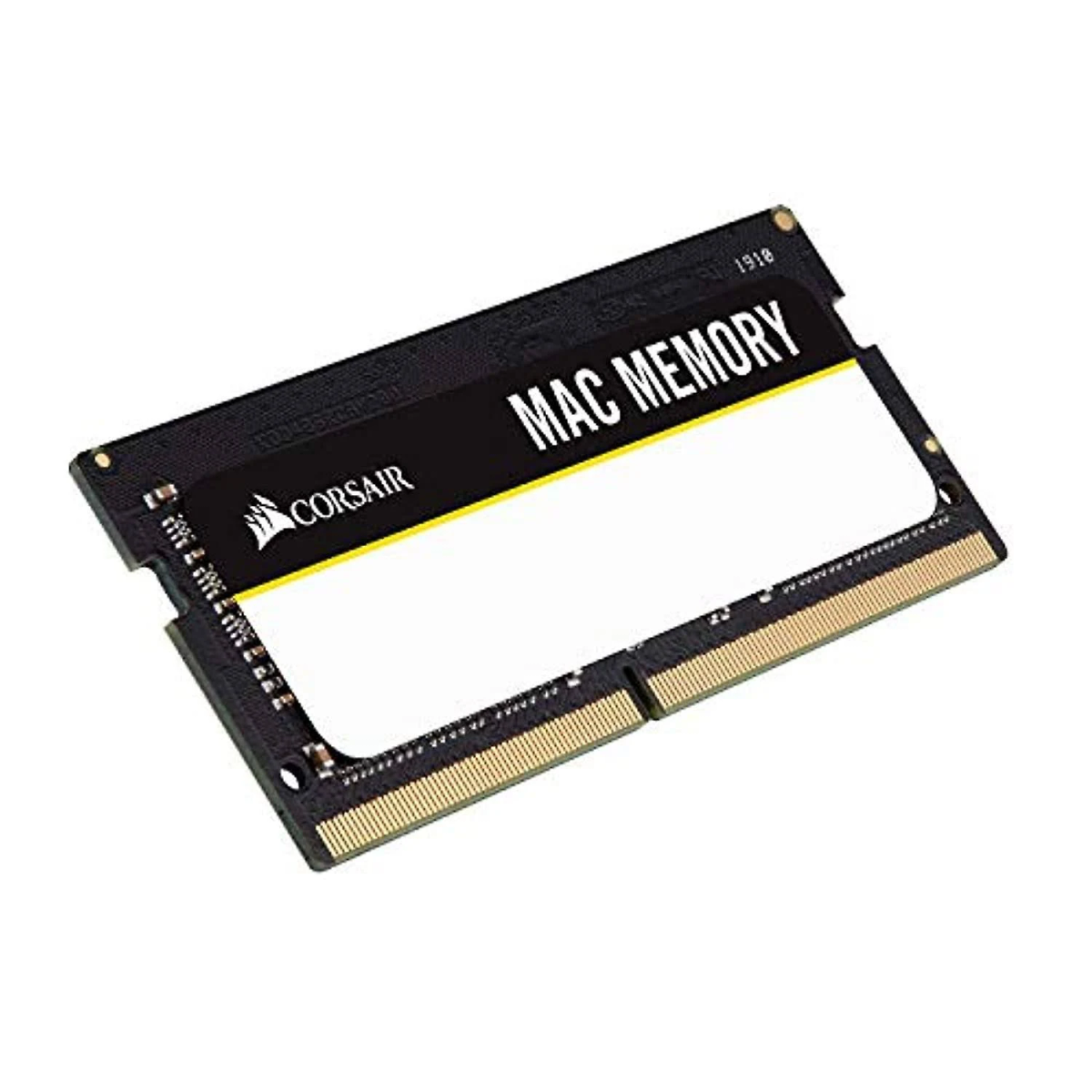 Moduł pamięci komputera z logo Corsair i tekstem MAC MEMORY.