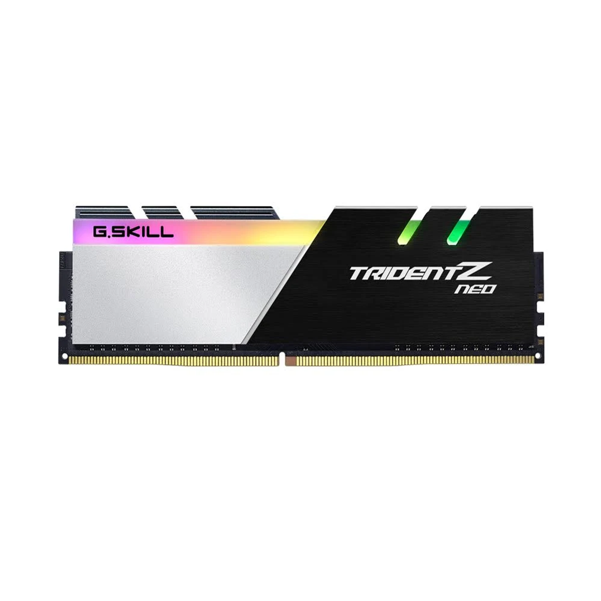 Moduł RAM z logo G.Skill i Trident Z Neo na białym tle.