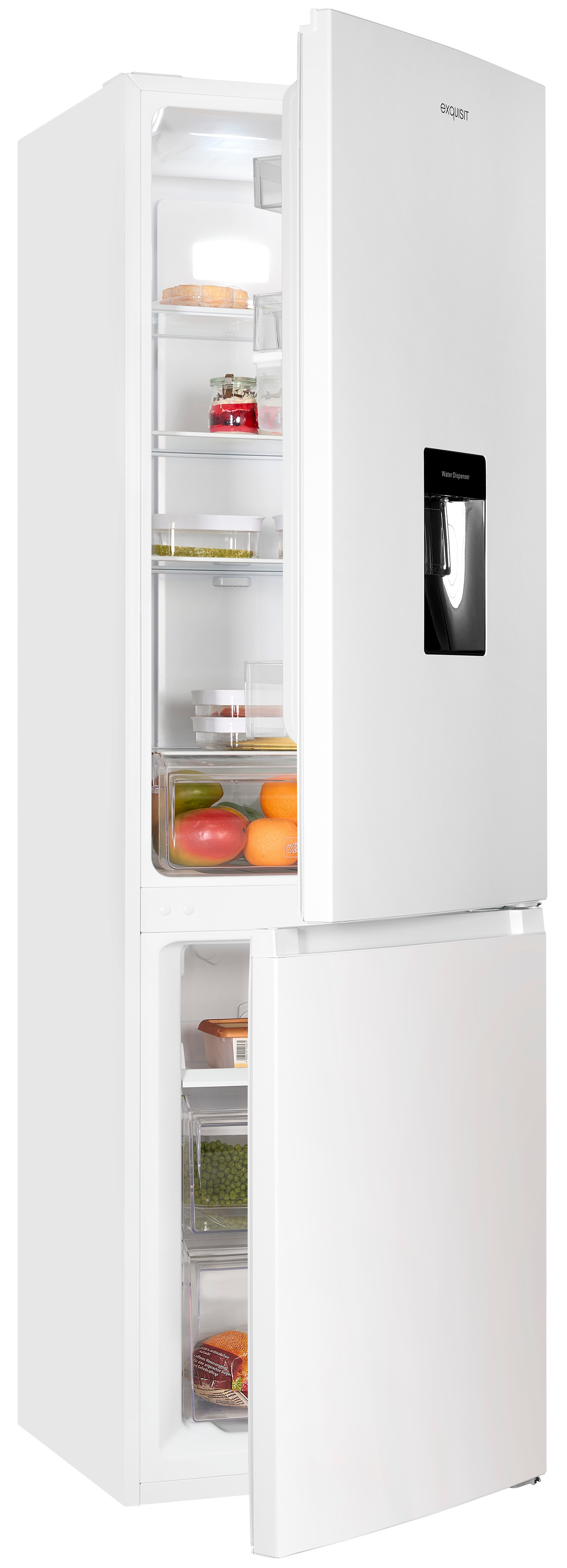 EXQUISIT KGC265-70-NF-WS-040C Kühlgefrierkombination (C, 141,00 kWh, 1805 mm hoch, weiss)