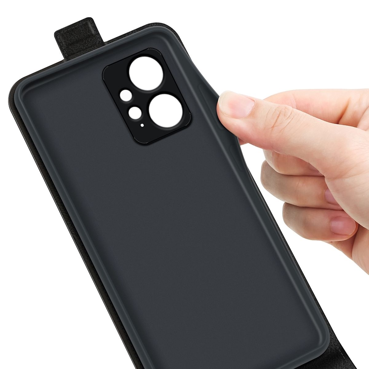 WIGENTO Flip Tasche mit 12 Xiaomi, Kreditkarten & Redmi Geld Cover, Schwarz Note 4G, Fach, Flip
