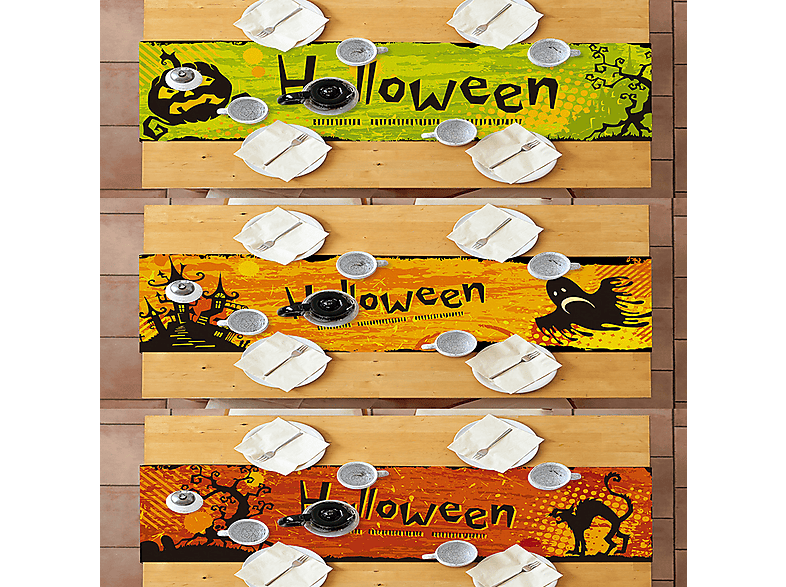 Halloween Tischdecke Mit Geistern - Gruselige Deko Für Partys & Festtafel