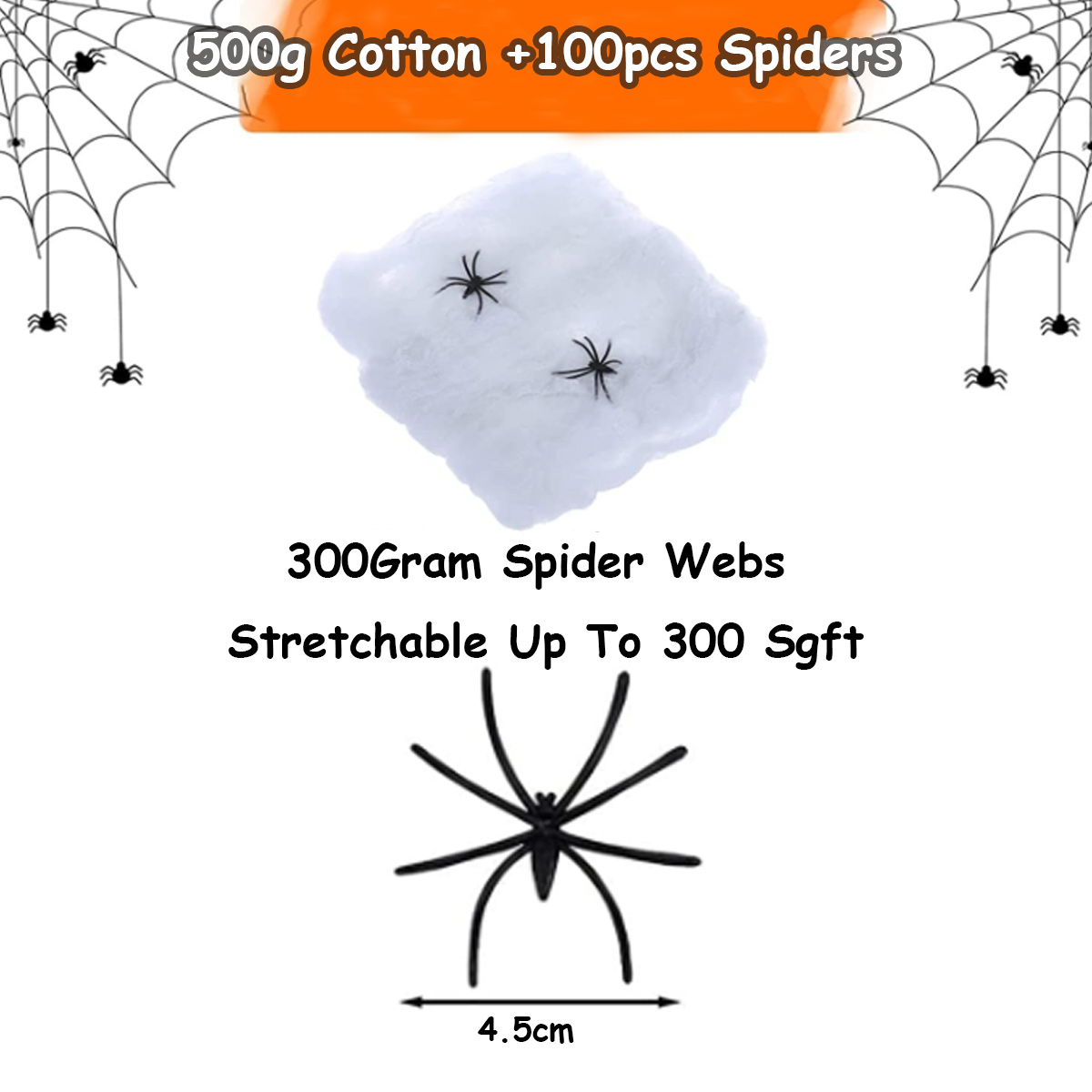Verschiedene Halloween-Tischläufer auf verschiedenen Oberflächen, mit einem gruseligen Hintergrund.