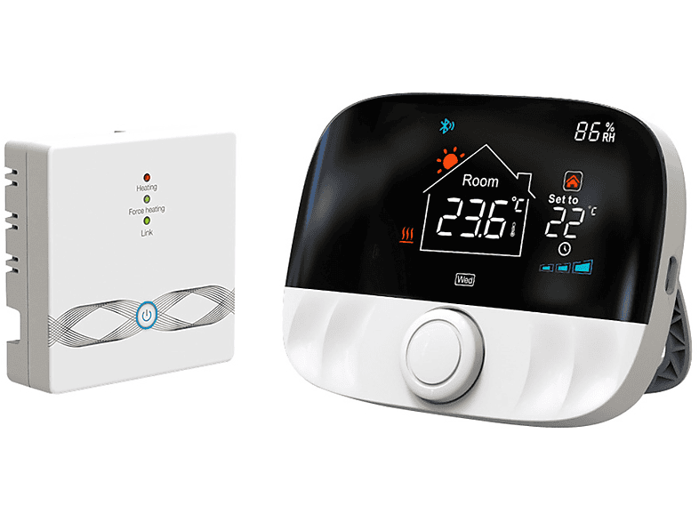 UWOT Thermostat Warmwasserbereitung&Gaskessel: Unterstützt Alexa, einstellbare Thermostat, Temperatur °C 5–95 weiß Google