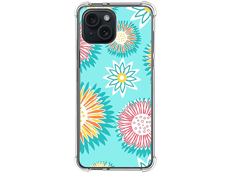 Funda Silicona Iphone 15 Plus (6.7) Diseño Flores Dibujos con