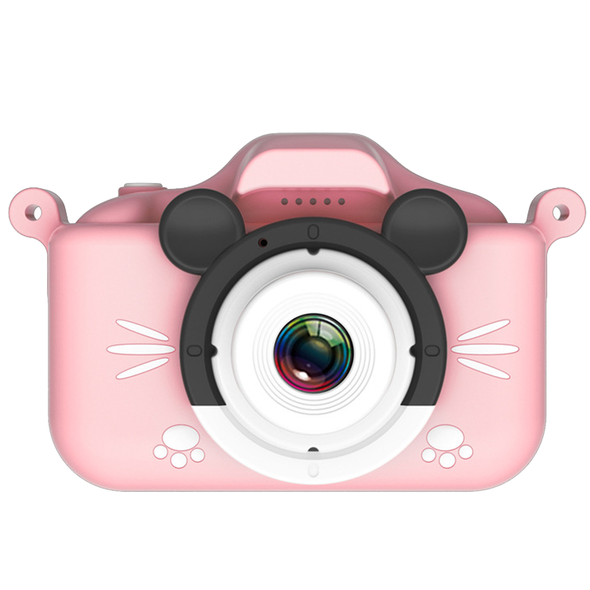 KINSI HD-Kamera, Cartoon, Kinderkamera rosa- Doppelkamera Spielzeug,