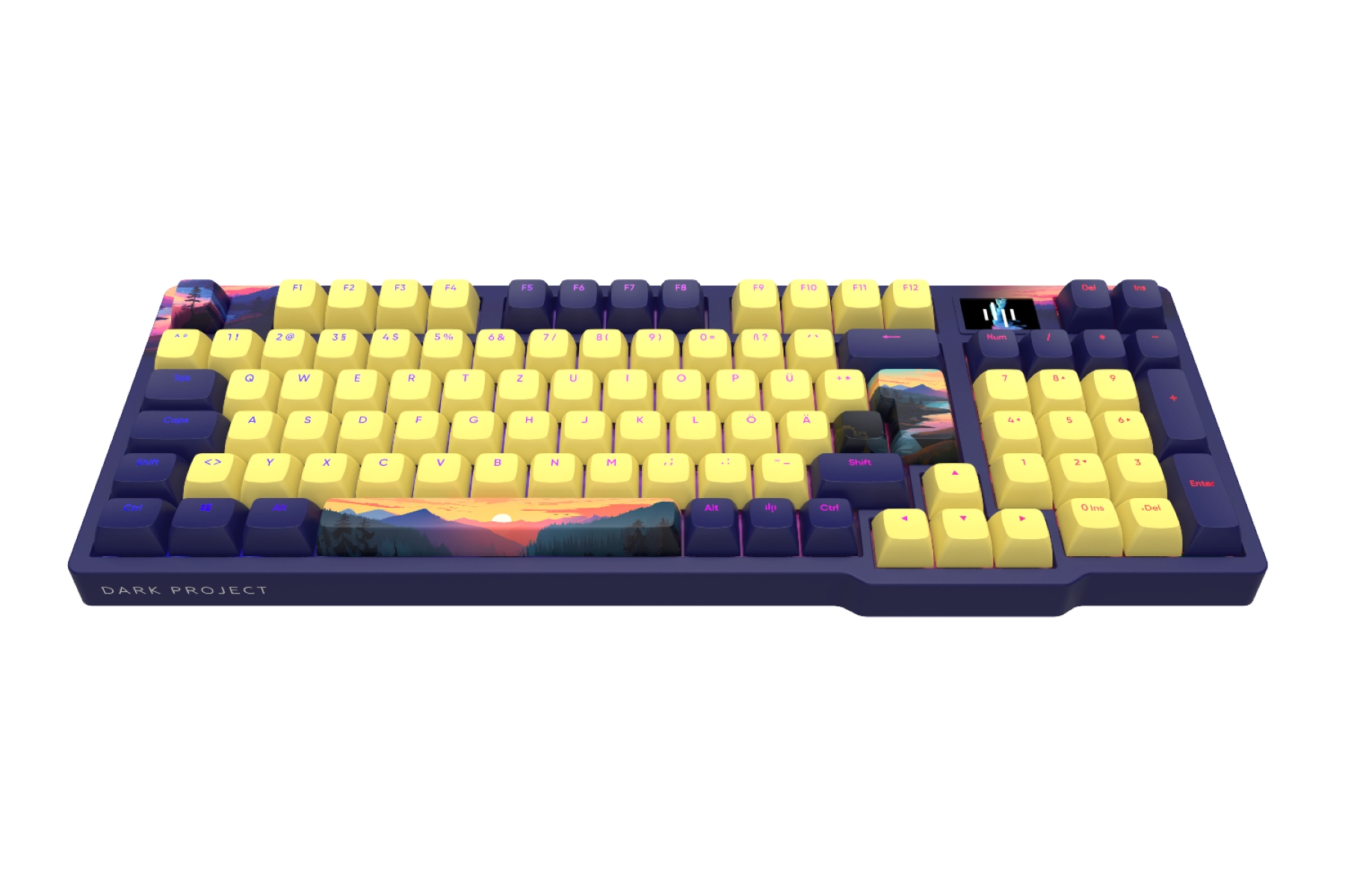 98 (DE) Mech. [ISO], Sunset - DARK PROJECT Gaming G3MS RGB Mechanisch Tastatur,