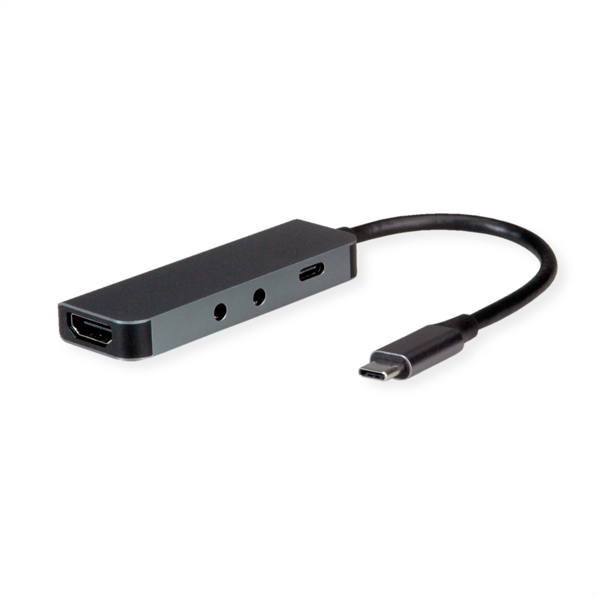 HDMI C, grau ROLINE Typ Dockingstation 4K Notebook-Docking-Station,