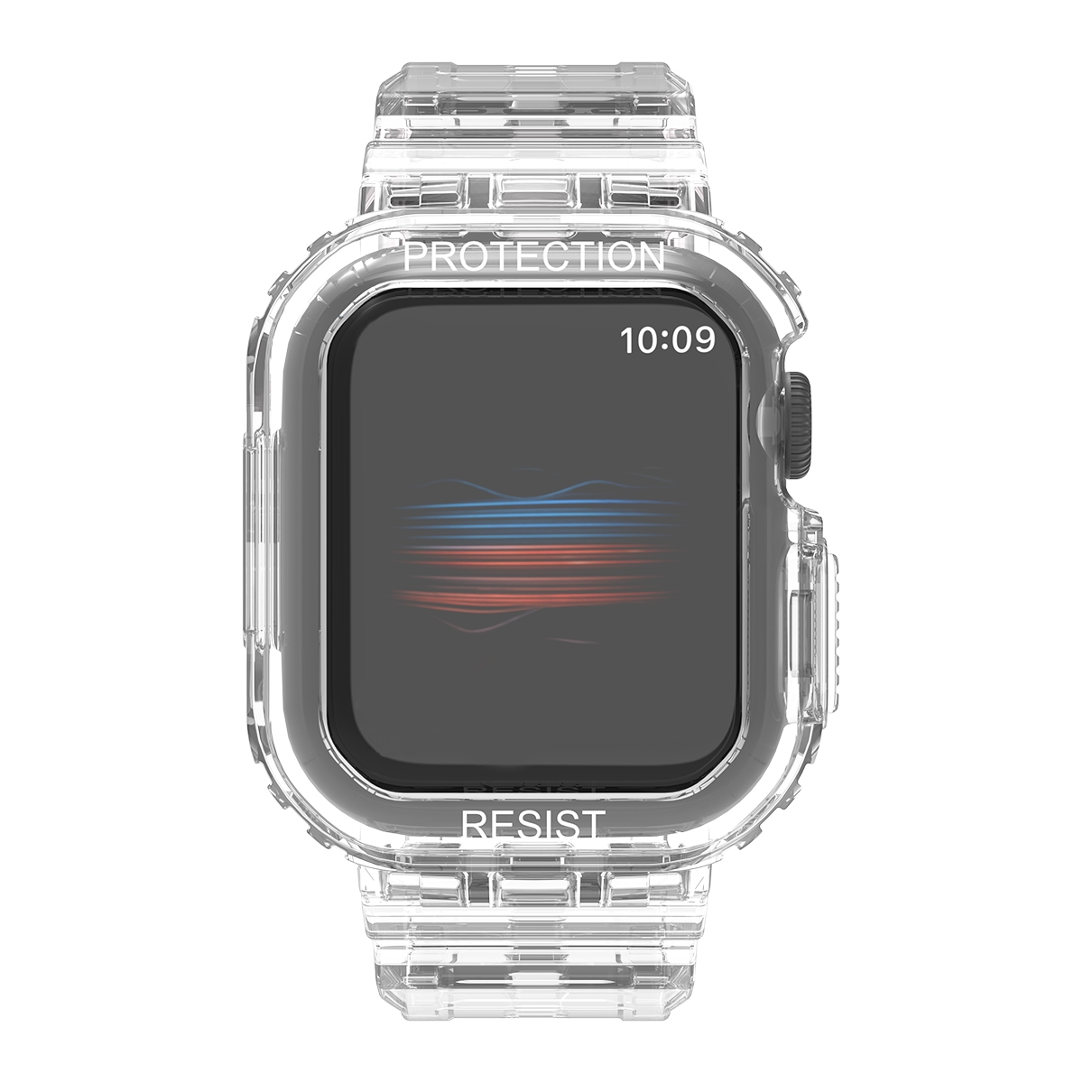 Watch Apple, Ultra Transparent WIGENTO 49mm, Silikon + Design 2 1 Ersatzarmband, Band, Kunststoff