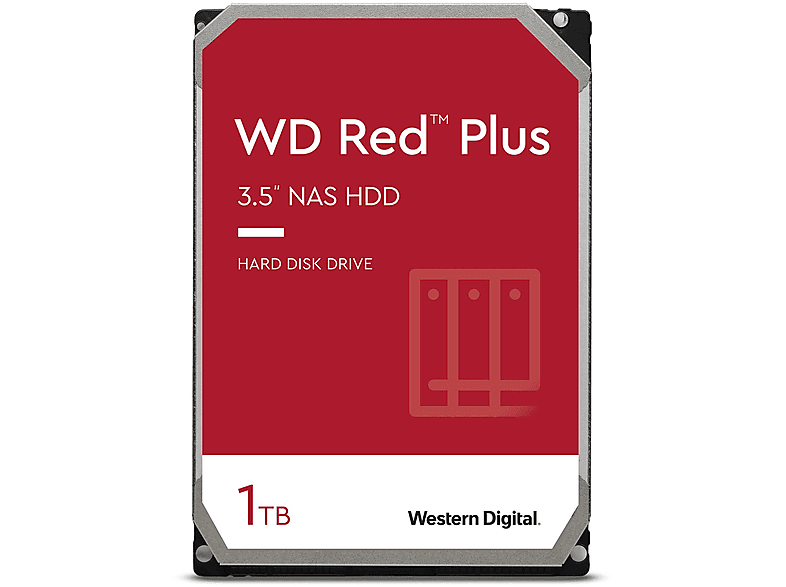 WESTERN DIGITAL WD RED Plus NAS - 1 TB (SATA, 3.5\