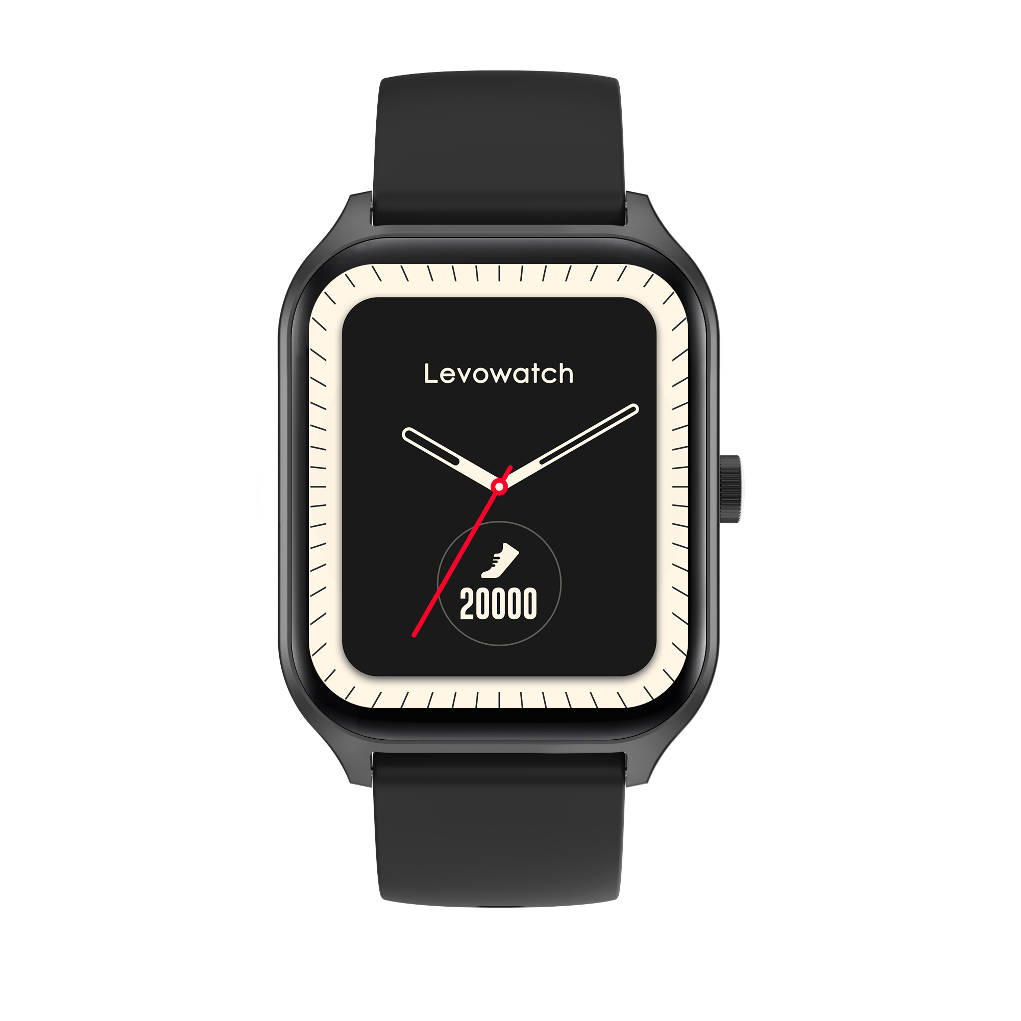 LEVOWATCH LPro - Tel / / KI 100 Aluminium Silikon, Smartwatch Schwarz Sportmodi