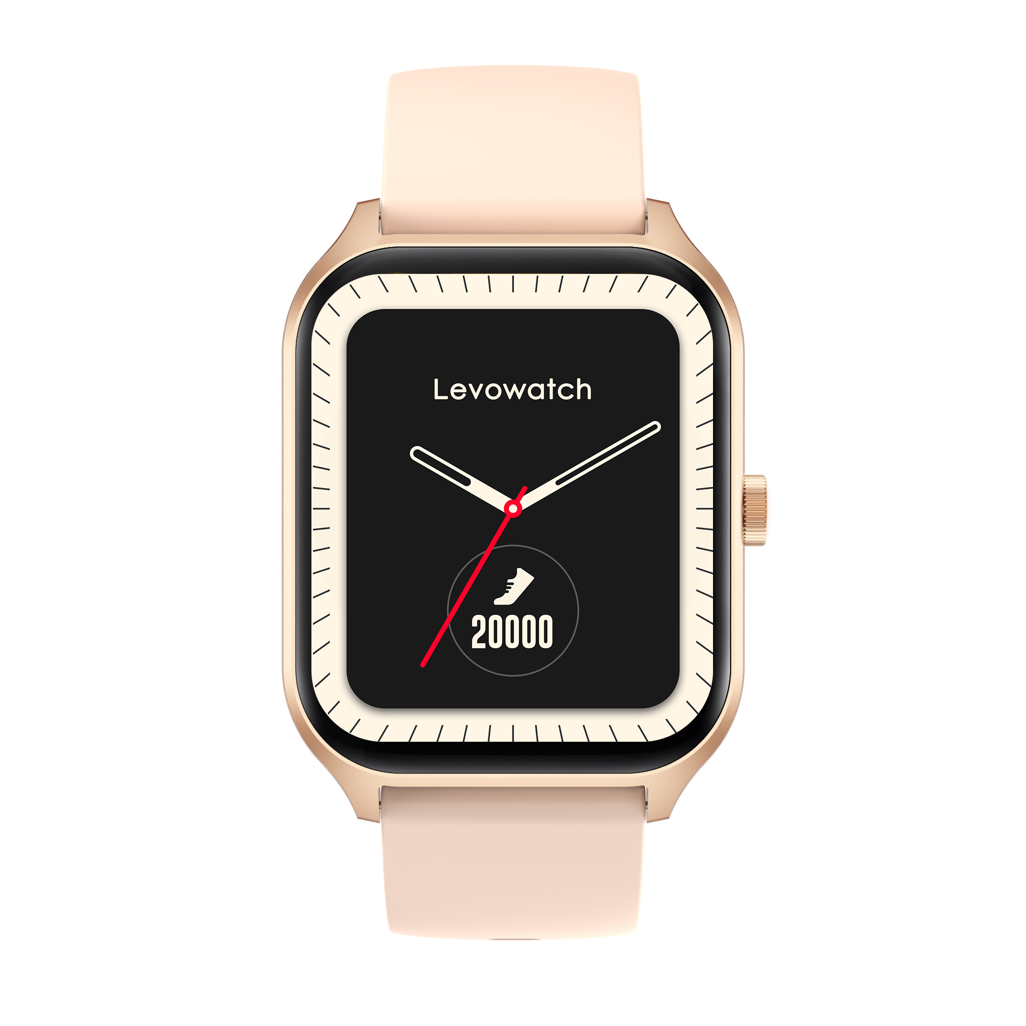 LEVOWATCH LPro Rosa Sportmodi Smartwatch Damen Silikon, Aluminium KI Funktion, - 100 Tel