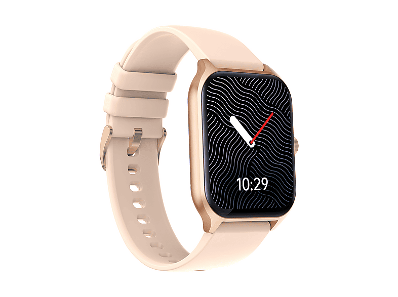 LEVOWATCH LPro Damen - Tel, KI Funktion, 100 Sportmodi Smartwatch Aluminium Silikon, Rosa