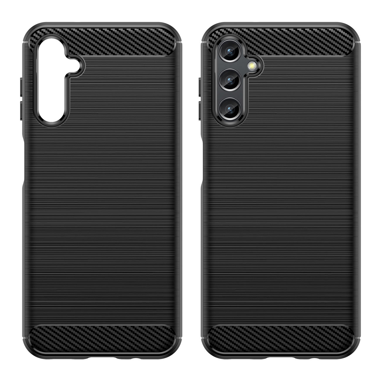 5G, Case schwarz, A14 Carbon Samsung Hülle Backcover, COFI Silikon A14 Schwarz Galaxy 5G mit Hülle Galaxy Carbon flexible kompatibel Samsung,