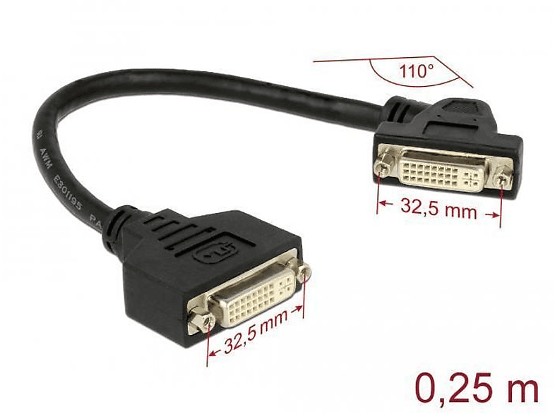 Schwarz DVI Kabel, 85104 DELOCK