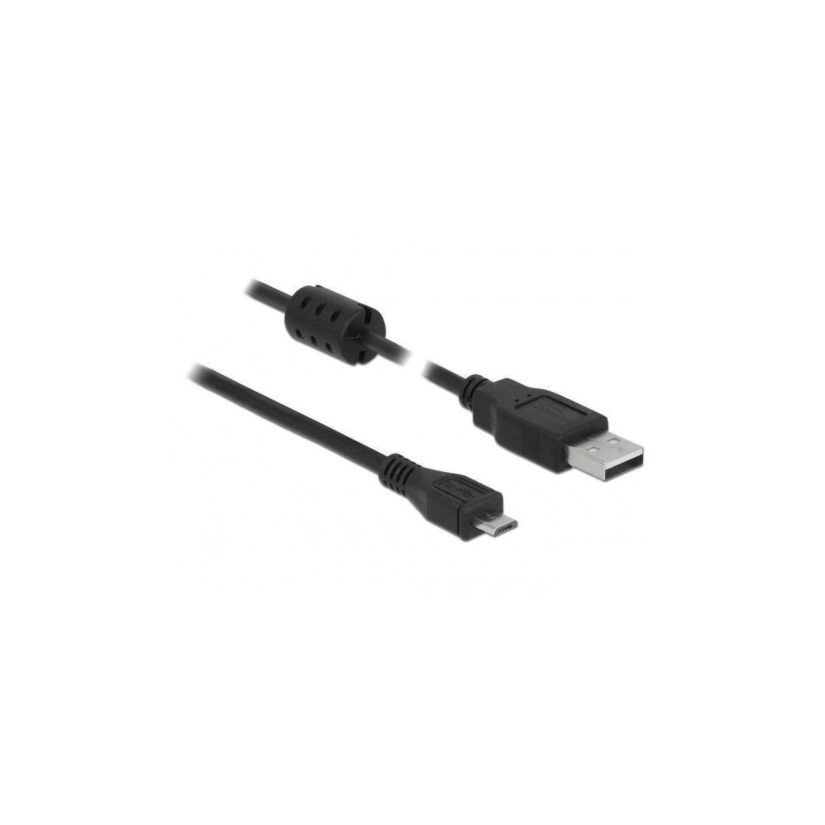 DELOCK Schwarz 2.0 Zubehör Kabel, m 5,0 USB USB Typ-A<gt/>Micro-B DELOCK Peripheriegeräte & Kabel