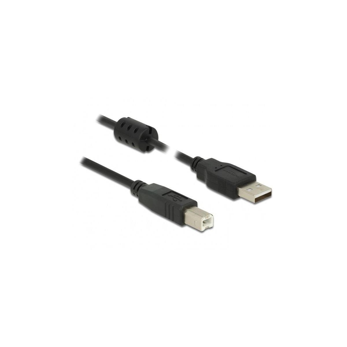 DELOCK DELOCK USB Kabel, 2.00m USB schwarz A St/St mehrfarbig Kabel Multimedia-Technik B -<gt