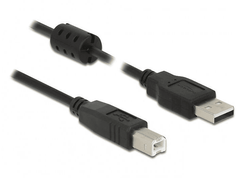 DELOCK DELOCK USB Kabel A -<gt/> B St/St 2.00m schwarz Multimedia-Technik USB Kabel, mehrfarbig