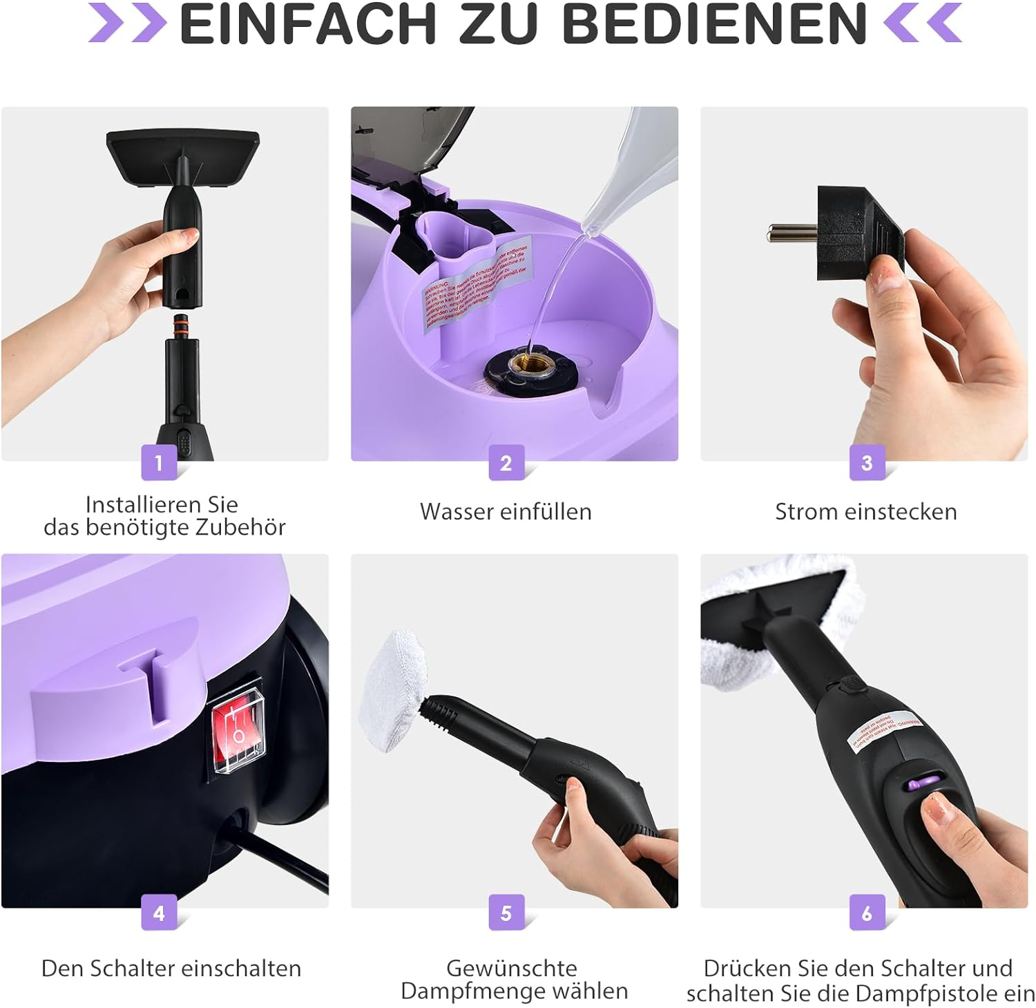 Ein zylindrischer Luftbefeuchter mit farbwechselnder Oberseite, mit Abmessungen in cm.