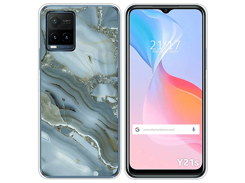 Tumundosmartphone Cover Silicone Anti Colpi per Vivo Y21/Y21s