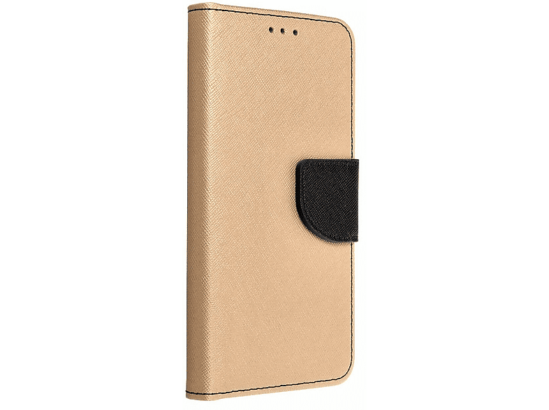 COFI Fancy Buch Tasche, Bookcover, Xiaomi, Redmi Note 12 Pro 5G, Gold-Schwarz