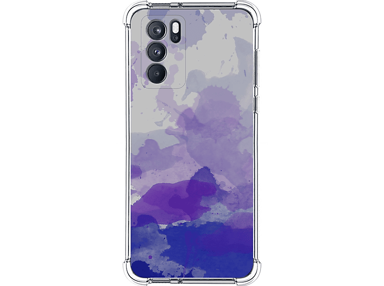 Oppo Reno 6 5G Funda Gel Tpu Silicona transparente dibujo Acuarela 11