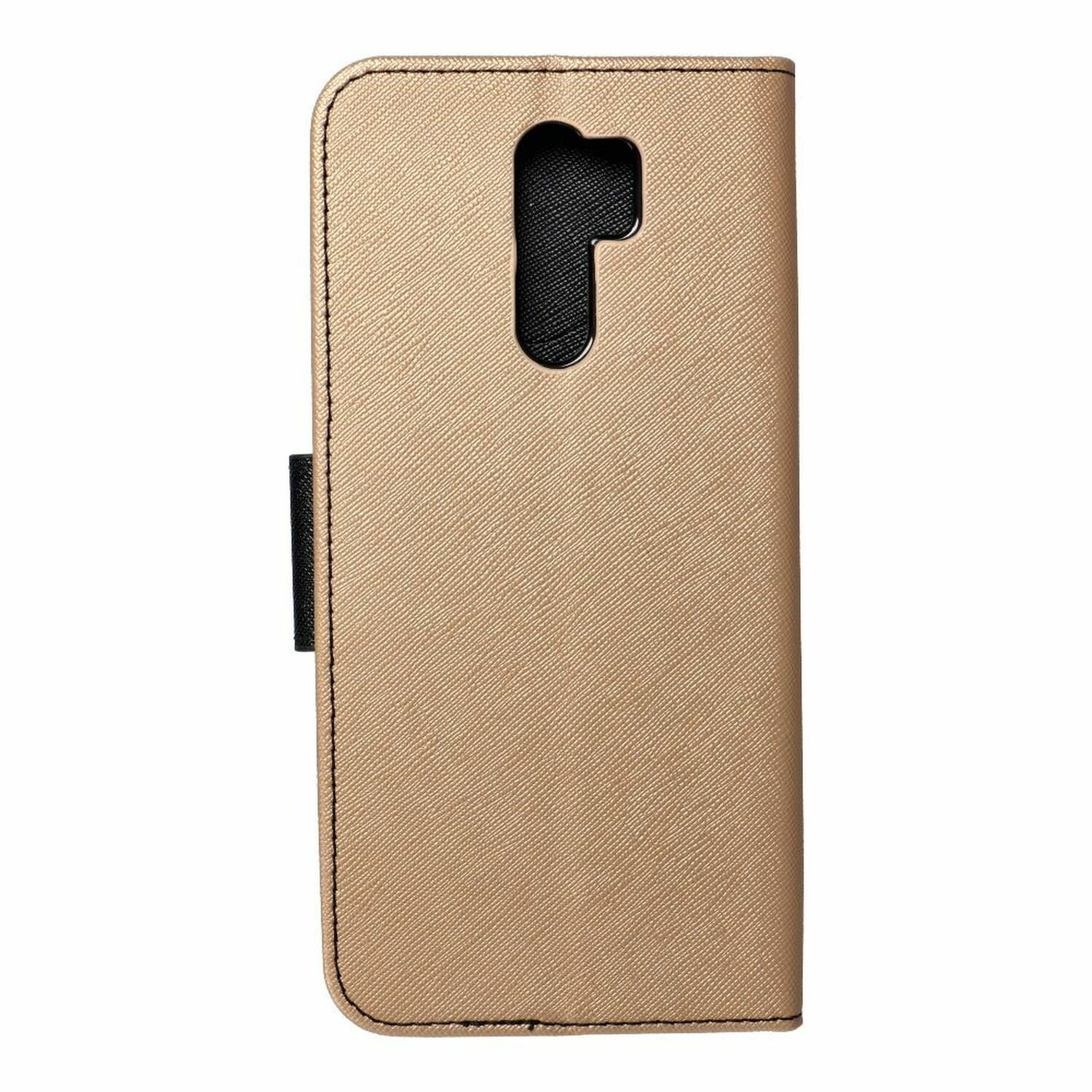 COFI Fancy Buch Tasche, Gold-Schwarz Note Bookcover, 12s Redmi Xiaomi, 4G