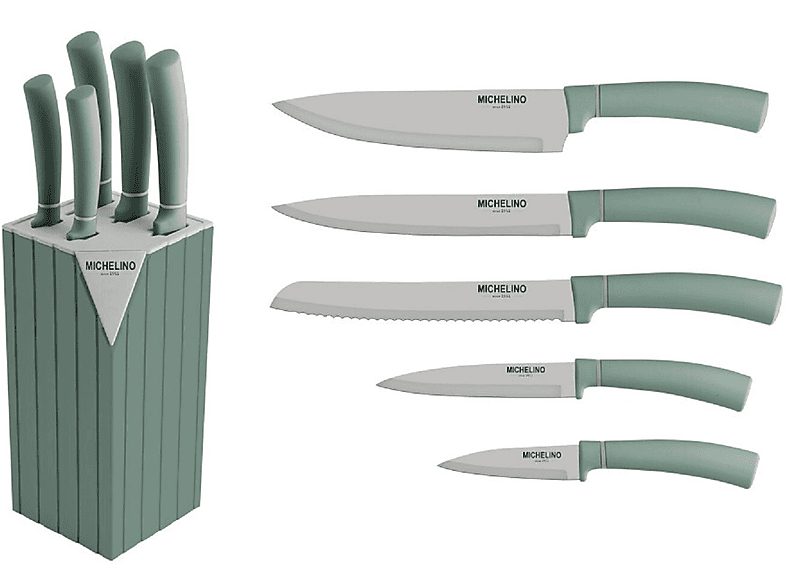 MICHELINO 6-tlg. Messerset Messerblock Serie Alythia