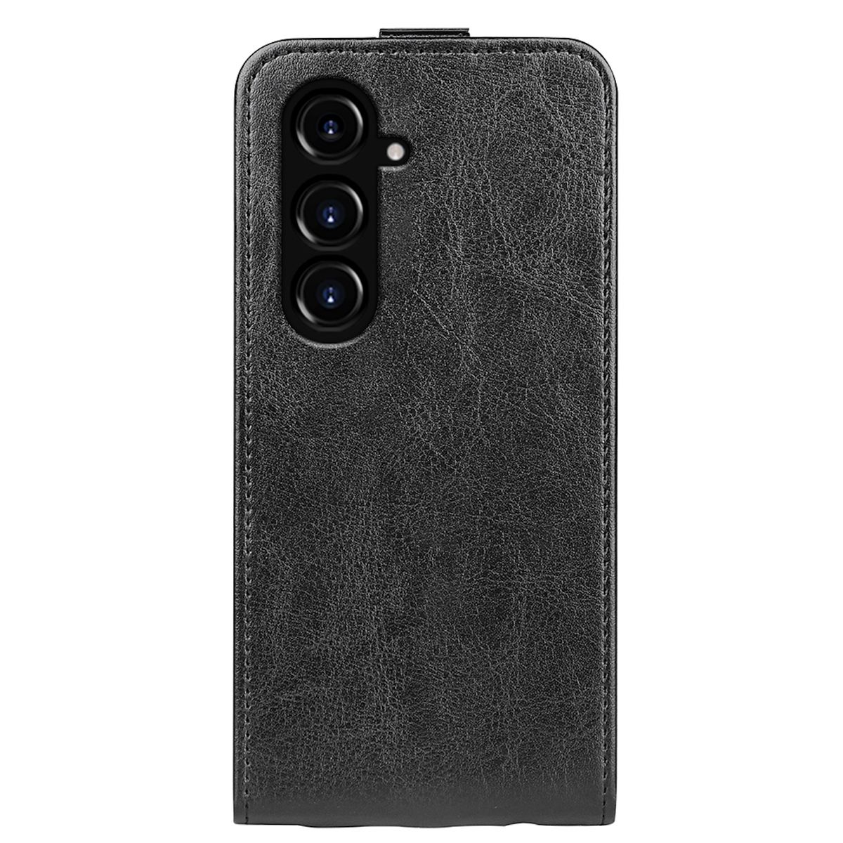 WIGENTO Flip Schwarz Cover, S23 Flip Galaxy mit Fach, FE, Kreditkarten Geld Tasche & Samsung