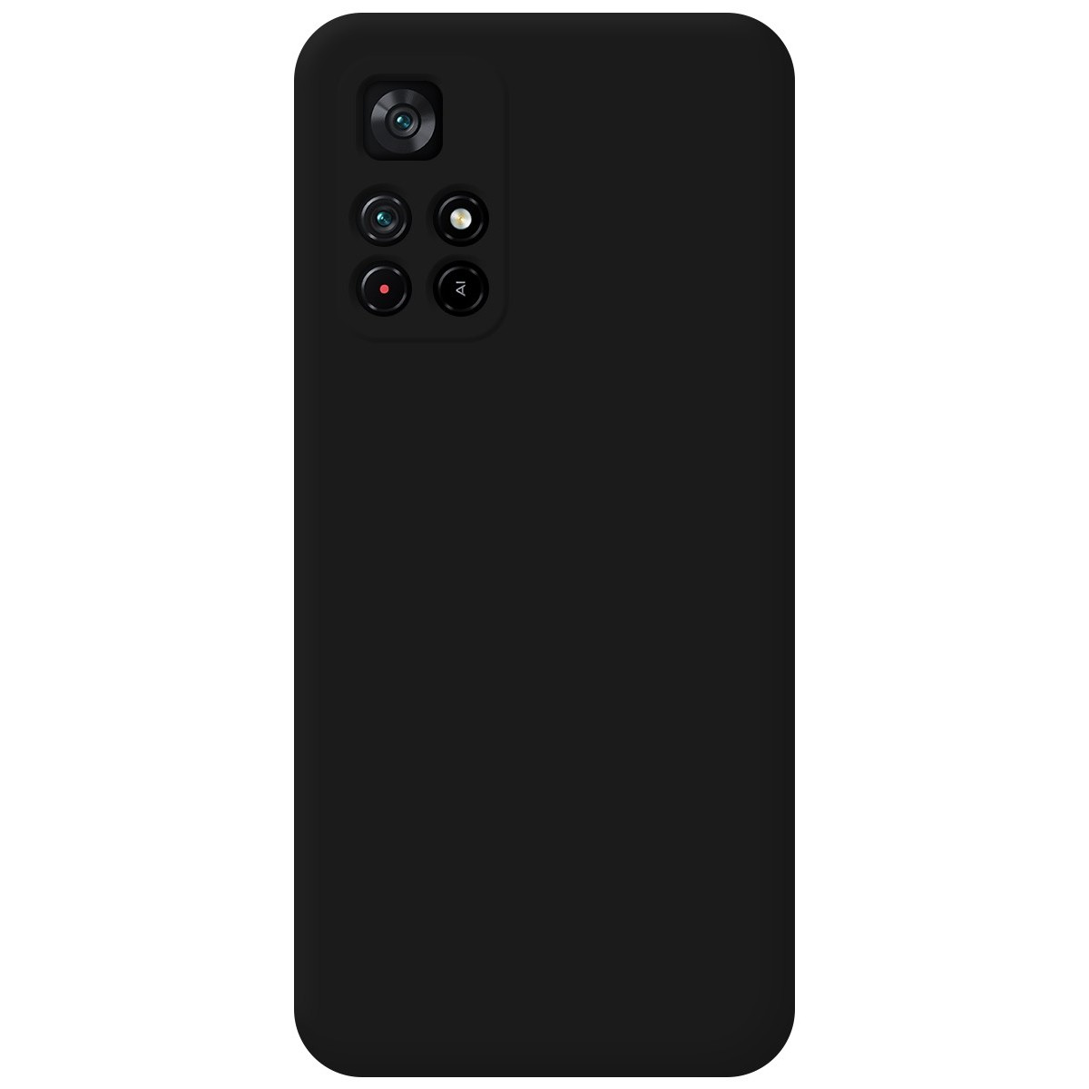 Custodia per telefono nera con una fotocamera.