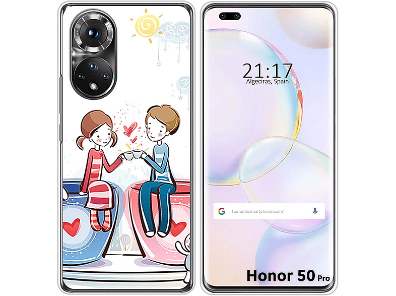 CUSTOMIZZA - Custodia cover nera morbida in tpu compatibile per Huawei Nova 9 - Honor 50 camouflage mimetico militare personalizzata nome