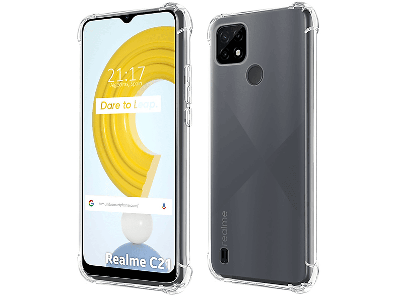 Custodia Antiurto Trasparente Per Realme C21 - TPU Morbido Con Angoli Rinforzati - 3