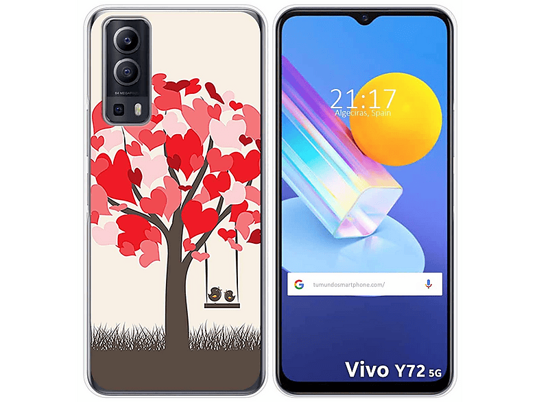 Custodia Per Vivo Y52 5G Con Stampa Gufo - Morbida E Trasparente In Silicone TPU - 2