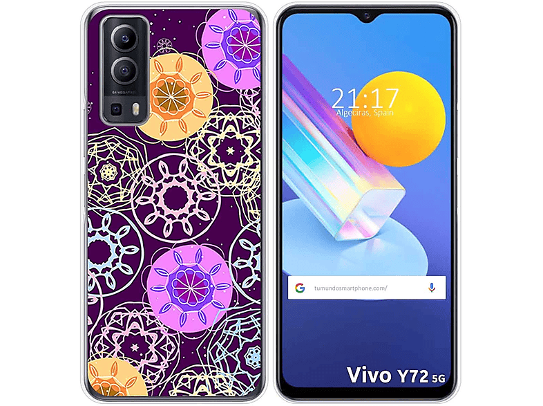 Sunrive Cover compatibile con vivo Y72 5G, Custodia Case in molle Trasparente silicone Morbida Flessibile Antigraffio protettiva back custodie(Q Cane